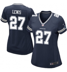 Nike Cowboys #27 Jourdan Lewis Navy Blue Womens Team Color NFL Game Jersey