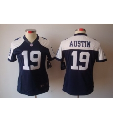 Women Nike Dallas Cowboys 19 Austin Blue[Thanksgiving LIMITED Jersey]