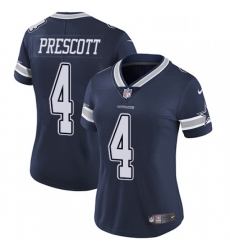 Womens Nike Dallas Cowboys 4 Dak Prescott Elite Navy Blue Team Color NFL Jersey