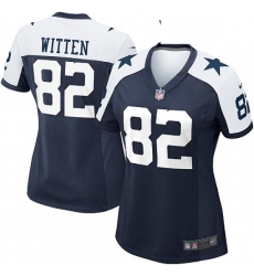 Womens Nike Dallas Cowboys 82 Jason Witten Game Navy Blue Throwback Alternate NFL Jersey