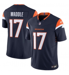 Men Denver Broncos  17 Jaylen Waddle Navy 2026 F U S E  Vapor Limited Stitched Football Jersey