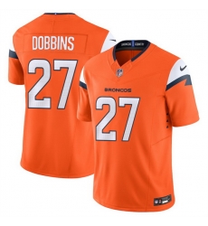 Men Denver Broncos 27 J K  Dobbins Orange 2025 F U S E  Vapor Limited Stitched Football Jersey Men Denver Broncos 27 J K  Dobbins Orange 2025 F U S E  Vapor Limited Stitched Football Jersey