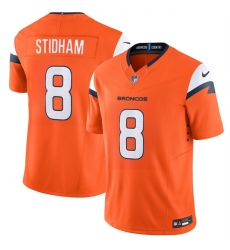 Men Denver Broncos 8 Jarrett Stidham Orange 2025 F U S E Vapor Limited Stitched Football Jersey Men Denver Broncos 8 Jarrett Stidham Orange 2025 F U S E Vapor Limited Stitched Football Jersey