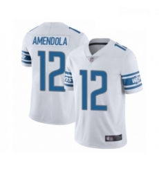 Men Detroit Lions 12 Danny Amendola White Vapor Untouchable Limited Player Football Jersey