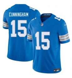 Men Detroit Lions 15 Malik Cunningham Blue 2026 F U S E Vapor Limited Stitched Jersey Men Detroit Lions 15 Malik Cunningham Blue 2026 F U S E Vapor Limited Stitched Jersey
