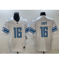 Men Detroit Lions 16 Jared Goff White 2023 F U S E  Vapor Untouchable Limited Stitched Jersey