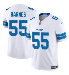 Men Detroit Lions 55 Derrick Barnes White 2025 F U S E  Vapor Limited Stitched Jersey