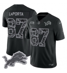 Men Detroit Lions 87 Sam LaPorta Black F U S E 2026 Salute to Service Limited Stitched Football Jersey Men Detroit Lions 87 Sam LaPorta Black F U S E 2026 Salute to Service Limited Stitched Football Jersey