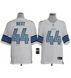 Nike Detroit Lions 44 Jahvid Best White Elite NFL Jersey