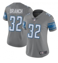 Women Detroit Lions 32 Brian Branch Gray 2023 F U S E Vapor Untouchable Limited Stitched Jersey