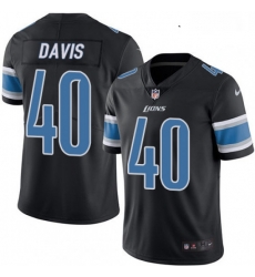 Youth Nike Detroit Lions 40 Jarrad Davis Limited Black Rush Vapor Untouchable NFL Jersey