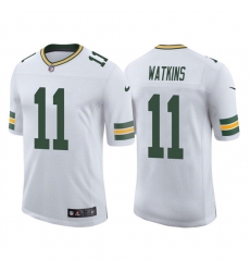 Men Green Bay Packers 11 Sammy Watkins White Stitched Football Jersey