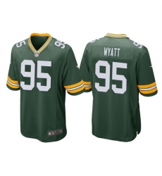 Men Green Bay Packers 95 Devonte Wyatt Green Stitched Football Jersey