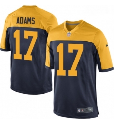 Men Nike Green Bay Packers 17 Davante Adams Game Navy Blue Alternate NFL Jersey