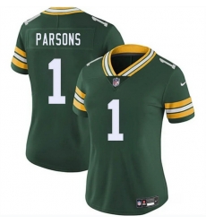 Women Green Bay Packers 1 Micah Parsons Green 2025 Vapor Untouchable Limited Stitched Football Jersey Women Green Bay Packers 1 Micah Parsons Green 2025 Vapor Untouchable Limited Stitched Football Jersey