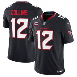 Men Houston Texans 12 Nico Collins Navy 2025 F U S E  With 1 Star C Patch Vapor Limited Stitched Football Jersey Men Houston Texans 12 Nico Collins Navy 2025 F U S E  With 1 Star C Patch Vapor Limited Stitched Football Jersey