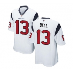 Men Houston Texans 13 Tank Dell White Stitched Game Jersey Men Houston Texans 13 Tank Dell White Stitched Game Jersey