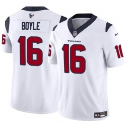 Men Houston Texans 16 Tim Boyle White 2024 F U S E Vapor Untouchable Stitched Football Jersey