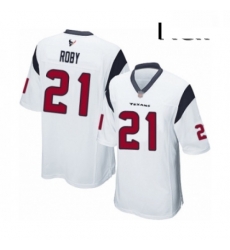 Men Houston Texans 21 Bradley Roby Game White Football Jersey