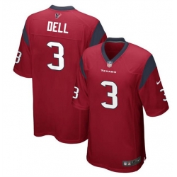 Men Houston Texans 3 Tank Dell Red Stitched Game Football Jersey Men Houston Texans 3 Tank Dell Red Stitched Game Football Jersey