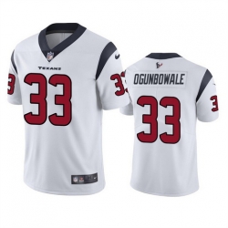 Men Houston Texans 33 Dare Ogunbowale White Vapor Untouchable Limited Stitched Jersey Men Houston Texans 33 Dare Ogunbowale White Vapor Untouchable Limited Stitched Jersey