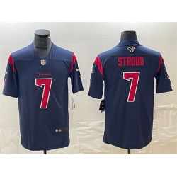 Men Houston Texans 7 C J  Stroud Navy Color Rush Vapor Untouchable Stitched Football Jersey Men Houston Texans 7 C J  Stroud Navy Color Rush Vapor Untouchable Stitched Football Jersey