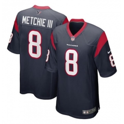 Men Houston Texans 8 John Metchie III Navy Stitched Game Football Jersey Men Houston Texans 8 John Metchie III Navy Stitched Game Football Jersey
