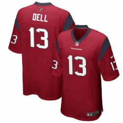 Men Houston Texans Tank Dell Red Stitched Game Jersey Men Houston Texans Tank Dell Red Stitched Game Jersey