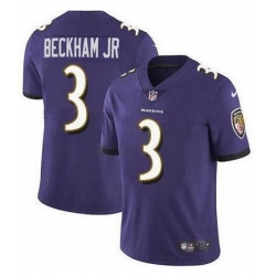Men Nike Baltimore Ravens #3 Odell Beckham Jr Purple Vapor Untouchable Limited Jersey Men Nike Baltimore Ravens #3 Odell Beckham Jr Purple Vapor Untouchable Limited Jersey