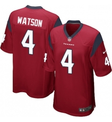 Men Nike Houston Texans 4 Deshaun Watson Game Red Alternate NFL Jersey