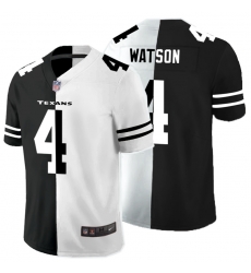 Nike Texans 4 Deshaun Watson Black And White Split Vapor Untouchable Limited Jersey