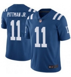 Men Indianapolis Colts 11 Michael Pittman Jr  Royal Limited Color Rush Vapor Untouchable Limited Stitched Jersey