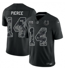Men Indianapolis Colts 14 Alec Pierce Black F U S E 2026 Salute to Service Limited Stitched Football Jersey