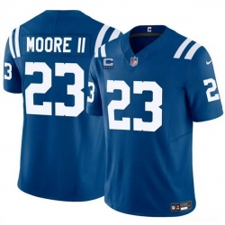 Men Indianapolis Colts 23 Kenny Moore II Blue 2025 F U S E  With 4 Star C Patch Vapor Limited Stitched Football Jersey Men Indianapolis Colts 23 Kenny Moore II Blue 2025 F U S E  With 4 Star C Patch Vapor Limited Stitched Football Jersey