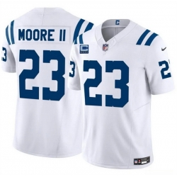 Men Indianapolis Colts 23 Kenny Moore II White 2025 F U S E  With 4 Star C Patch Vapor Limited Stitched Football Jersey Men Indianapolis Colts 23 Kenny Moore II White 2025 F U S E  With 4 Star C Patch Vapor Limited Stitched Football Jersey