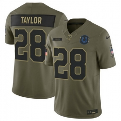 Men Indianapolis Colts 28 Jonathan Taylor Olive 2025 F U S E  Salute to Service Limited Stitched Football Jersey Men Indianapolis Colts 28 Jonathan Taylor Olive 2025 F U S E  Salute to Service Limited Stitched Football Jersey
