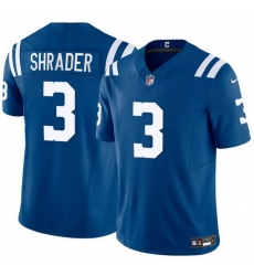Men Indianapolis Colts 3 Spencer Shrader Blue 2025 F U S E  Vapor Limited Stitched Football Jersey Men Indianapolis Colts 3 Spencer Shrader Blue 2025 F U S E  Vapor Limited Stitched Football Jersey