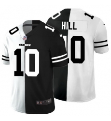 Kansas City Chiefs 10 Tyreek Hill Men Black V White Peace Split Nike Vapor Untouchable Limited NFL Jersey