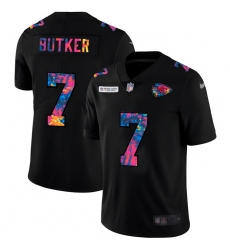 Kansas City Chiefs 7 Harrison Butker Men Nike Multi Color Black 2020 NFL Crucial Catch Vapor Untouchable Limited Jersey