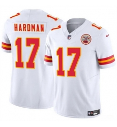 Men  Kansas City Chiefs 17 Mecole Hardman White 2024 F U S E Vapor Untouchable Limited Stitched Football Jersey