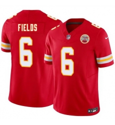 Men Kansas City Chiefs  6 Justin Fields Red 2026 F U S E  Vapor Untouchable Limited Stitched Football Jersey