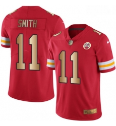 Men Nike Kansas City Chiefs 11 Alex Smith Limited RedGold Rush NFL Jersey