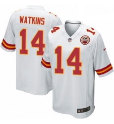 Men Nike Kansas City Chiefs 14 Sammy Watkins Game White NFL Jersey