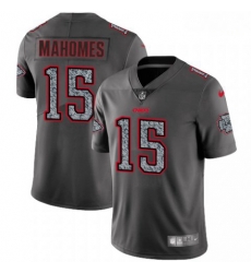 Nike Chiefs 15 Patrick Mahomes Gray Camo Vapor Untouchable Limited Jersey