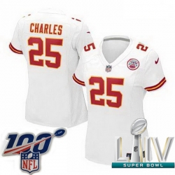 2020 Super Bowl LIV Women Nike Kansas City Chiefs #25 Jamaal Charles White Vapor Untouchable Limited Player NFL Jersey 2020 Super Bowl LIV Women Nike Kansas City Chiefs #25 Jamaal Charles White Vapor Untouchable Limited Player NFL Jersey