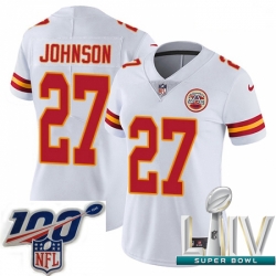 2020 Super Bowl LIV Women Nike Kansas City Chiefs #27 Larry Johnson White Vapor Untouchable Limited Player NFL Jersey 2020 Super Bowl LIV Women Nike Kansas City Chiefs #27 Larry Johnson White Vapor Untouchable Limited Player NFL Jersey