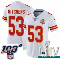 2020 Super Bowl LIV Women Nike Kansas City Chiefs #53 Anthony Hitchens White Vapor Untouchable Limited Player NFL Jersey 2020 Super Bowl LIV Women Nike Kansas City Chiefs #53 Anthony Hitchens White Vapor Untouchable Limited Player NFL Jersey