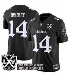 Men’s Las Vegas Raiders Carter Bradley 14 Gothic Sin City Shadows Edition Vapor Limited Jersey