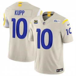 Men Los Angeles Rams 10 Cooper Kupp Bone 2024 F U S E With 4 Star C Patch Vapor Limited Stitched Jersey