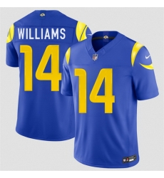 Men Los Angeles Rams  14 Mario Williams Royal 2026 F U S E  Vapor Limited Stitched Football Jersey